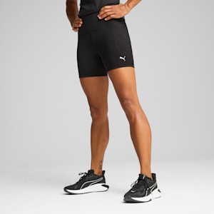 CLOUDSPUN Women's High-Waist 5" Tight Shorts, PUMA Black-PUMA White, extralarge